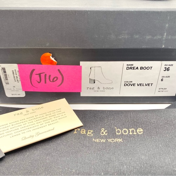 NIB Rag & Bone Drea Boot In Dove Velvet, 36/6 - Picture 15 of 16